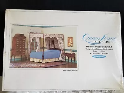 1980 Real Life Queen Anne Collection Miniature Wood Furniture Kit # 203 USA Made • $30