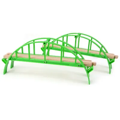 New No Box 2X 14  Long Train Bridge For Wooden Railway Compatible With Thomas • $33.64