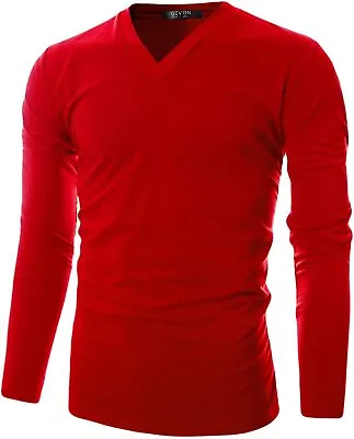 $54.66 • Buy GIVON Mens Slim Fit Soft Cotton Long Sleeve Lightweight Thermal V-Neck T-Shirt