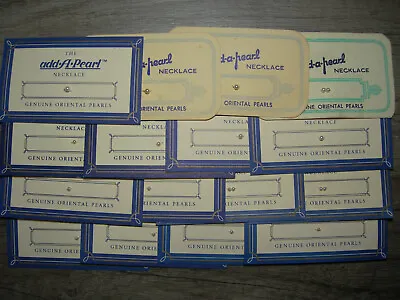 19 Natural Pearls On VINTAGE Add-a-Pearl Cards UNCULTURED Add Saltwater Genuine • $1249.99