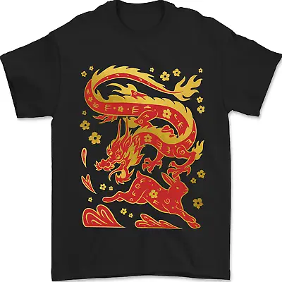 Chinese New Year Dragon Vs Rabbit Mens T-Shirt 100% Cotton • £7.99