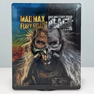 Mad Max Fury Road Black & Chrome Edition BluRay STEELBOOK - READ DESCRIPTION! • $65