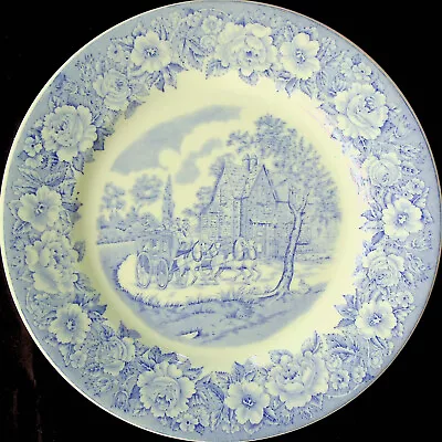 Collector's Plate - Cottage W/Coach & 4 Horses - Shenango China (USA) - Vintage • $9.49