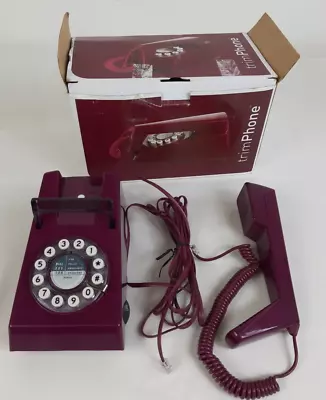 Wild & Wolf 1970s Retro Push-button Purple Trimphone Good Condition • £14.99