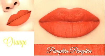 £3.99 • Buy PUMPKIN Bright Coral Orange Matte Liquid Lipstick Waterproof Long Lasting