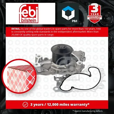 Water Pump Fits TOYOTA ALPHARD 3.0 03 To 08 1MZ-FE Coolant 1610029085 Febi New • £50.53