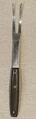 Mid Century USA Riveted Stainless Steel  Meat Serving Fork Utensil 10.5” • $11.99