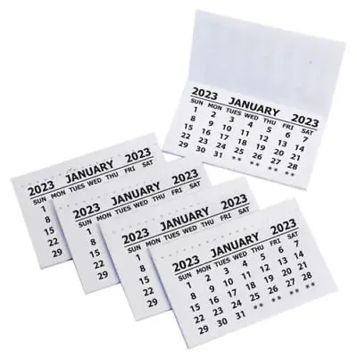 2023 - Calender Tabs / Insert White Mini Calendar Tear Off Pads Month School UK • £12.95