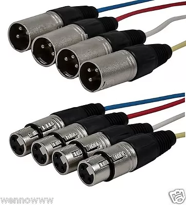 10Ft 4-Channel XLR Snake Cable With Pro Audio Snake For LiveRecordingStudios • $42.95