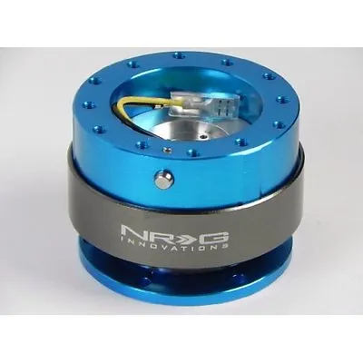 NRG STEERING WHEEL GEN 2.0 QUICK RELEASE ADAPTER KIT BLUE Body & TITANIUM Ring • $94