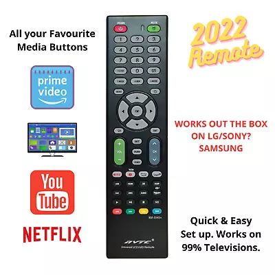 £5.50 • Buy Universal Remote TV Control For All Devices Perfect Replacement Controller HD