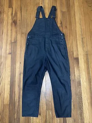 NWT MONKI (an H&M Brand) Black Vintage Cotton Denim Jean Overalls Size M • $45