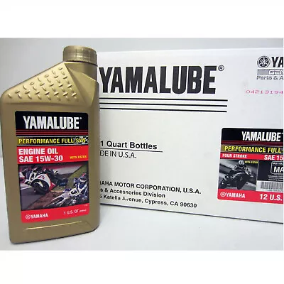 NEW! YAMAHA YAMALUBE ATV MX RACE OIL Performance Full Synthetic W/ Ester 15W30 • $29.95