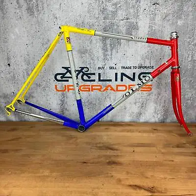 Vintage! Olmo Leader MS Tubing 55cm Rim Brake Steel Frameset 700c 2913g • $779.95