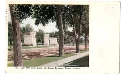 £18.24 • Buy City Park Gate,Eighteenth Avenue Entrance ,Denver Colorado Postcard 1910 Zoo