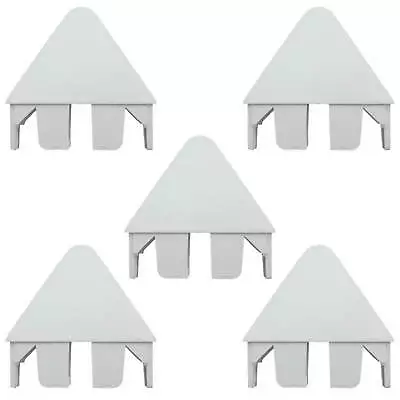 Vinyl PICKET FENCE POST CAP: (5 Pk) POINTED White Vinyl Fence Post Caps - Round • $14.95