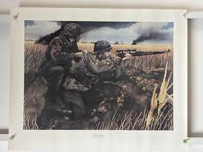 Vintage Art Print  Waffen - S.S. Sniper  Eastern Front 1944 (c)1988 Max Crace • $29.99