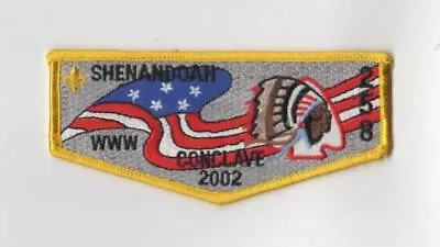 OA Shenandoah Lodge 258 2002 Conclave Flap YEL Bdr. SJAC 763 Waynesboro VA [KY- • $9.95