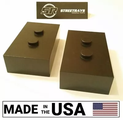 [SR] Ford F-150 04-22 Billet 1.5  Rear Lift Leveling Block Pair 2WD & 4WD BLACK • $41.50