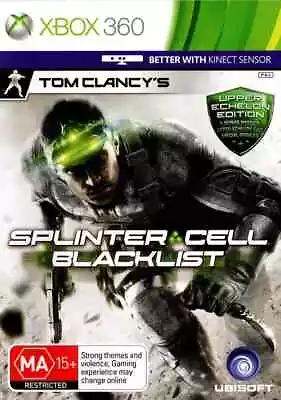 Tom Clancy's Splinter Cell Blacklist Inc. Manual (Xbox 360) [PAL] - WARRANTY • $14.95