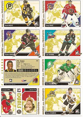 2007-08 ITG In The Game Heroes & Prospects Complete Set- MINT (100 Cards) • $8.39