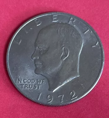 1972 United States Of America Eisenhower $1 One Dollar Coin With No Mint Mark • £3