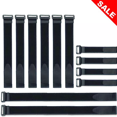 VELCRO Brand Bulk Pack 12 Reusable Fastening Cable Straps With Buckle Variety Si • $13.98