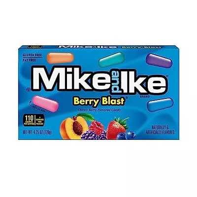 Mike And Ike Candy Berry Blast 4.25oz Theater Box Pack Of 12 • $31.27