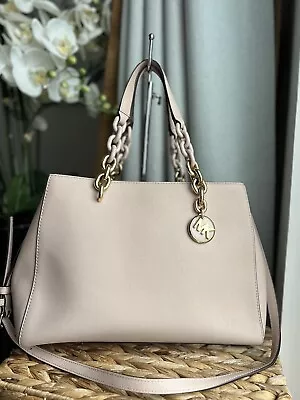 MICHAEL KORS Bag  Cynthia  Crossbody Shoulder Grab Pink Leather RRP $348 • £90