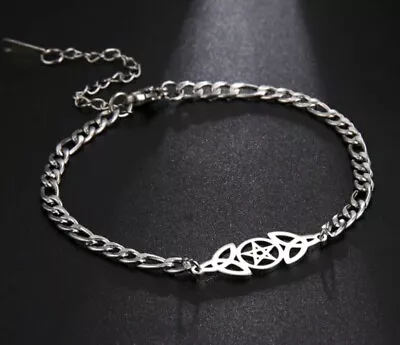 Pentagram Triquetra Spiral Goddess Bracelet ~  Celtic Pagan Wicca Jewellery ☆ • £6.95