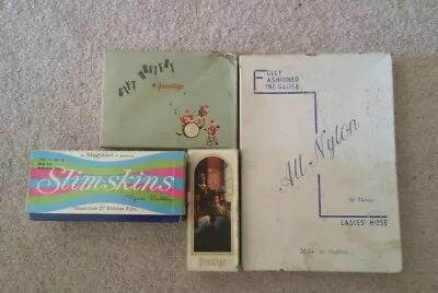 Hosiery-Vintage 1950s Boxes X 4 - Prestige (Inc. 1 Pair) + Bandeau Bra Box • $12.50