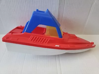 Vintage American Plastic Toys Inc Red Yacht Boat Vehicle Toy Boat • $15