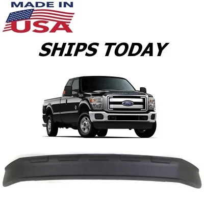 Front Lower Bumper Valance For 2017-2019 Ford F-250 F-350 F-450 F-550 4WD - Black Plastic Direct Replacement