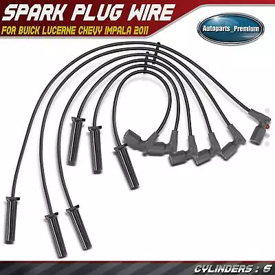 $32.99 • Buy 6x New Spark Plug Wire Set For Buick Lucerne Chevrolet Impala 2011	V6 3.5L 3.9L