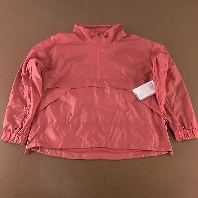 Mondetta Outdoor Project Women's Size Medium Rose Pink Woven Popover Jacket NWT • $19.27