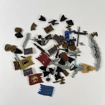 Mega Bloks Mixed Bundle LOT Krystal Wars Castle Dragon Weapons Shields Flags Gun • $12.88