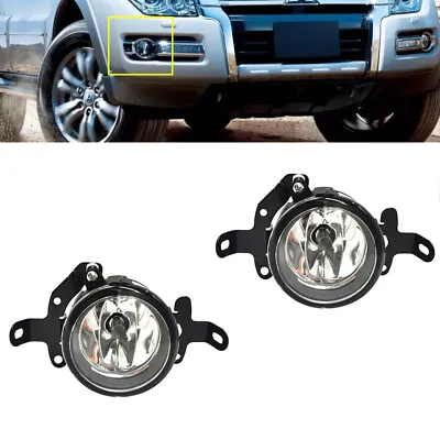 Pair Front Bumper Fog Lights For  2008-2014 Mitsubishi Pajero V93 V98 • $81.73