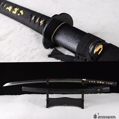 Japanese Real Katana Handmade 9260 Spring Steel Samurai Sword Full Tang Sharp • $49.55