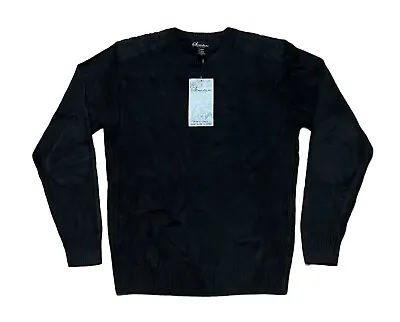 Structure Premium Men's Crewneck Sweater  With Elbow Patch Black Medium $50 NWT • $21