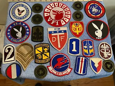 Lot Of Vintage Patches Mostly Military Playboy Bunny (b) • $75