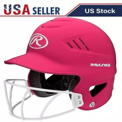 Coolflo/vapor Osfm Softball Batting Helmet With Face Guard Metallic Pink • $29.99