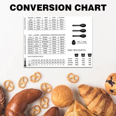 £1.42 • Buy Kitchen Conversion Chart Cooking Times British Metric GX Stickers Weight H6K3