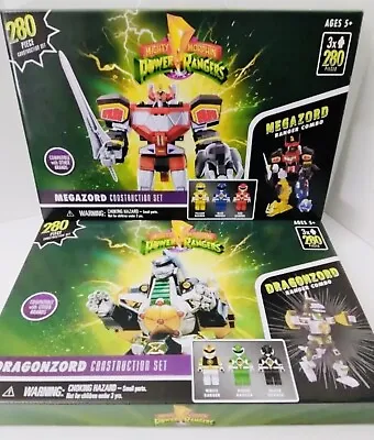 New Mighty Morphin Power Rangers MEGAZORD & DRAGONZORD Construction Set 280pcs • $69.99