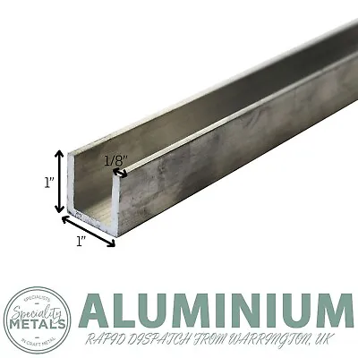 1  X 1  Aluminium U-Channel Trim X 1/8  Wall -  Aluminium Channel U Profile • £23.75