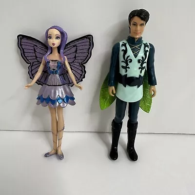 Barbie Mariposa Flutterfield 4.5” Fairy Prince Figure And 4” Fairy Figure • $16