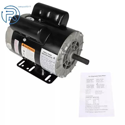 Electric Motor 3 HP 3450 RPM Compressor Duty 56 Frame 1 Phase 115-230 Volts NEW • $127.08