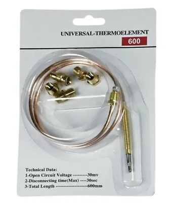 £4.86 • Buy Universal Gas Boiler Oven Cooker Grill Thermocouple Kit 60cm 600mm