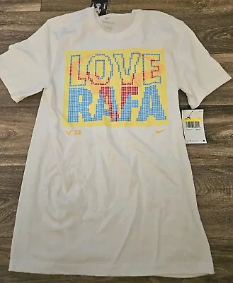 NWT Nike  Love Rafa  Nadal Court Grand Slam Bull T-Shirt Sz Small FN5318-100 • $20.98