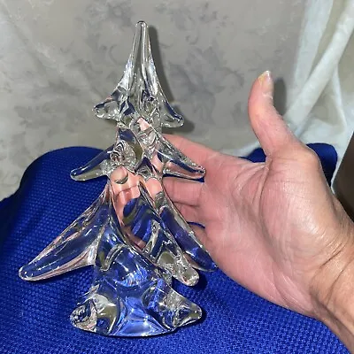 $20 • Buy Vintage 25% Lead Crystal Clear Christmas Tree Labeled Made In Japan 8 1/4” Tall