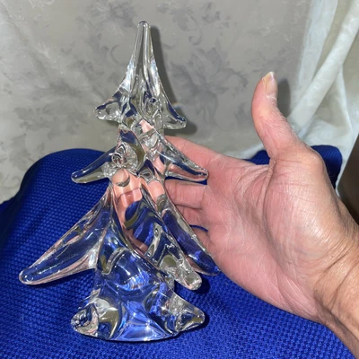 $20 • Buy Vintage 25% Lead Crystal Clear Christmas Tree Labeled Made In Japan 8 1/4” Tall